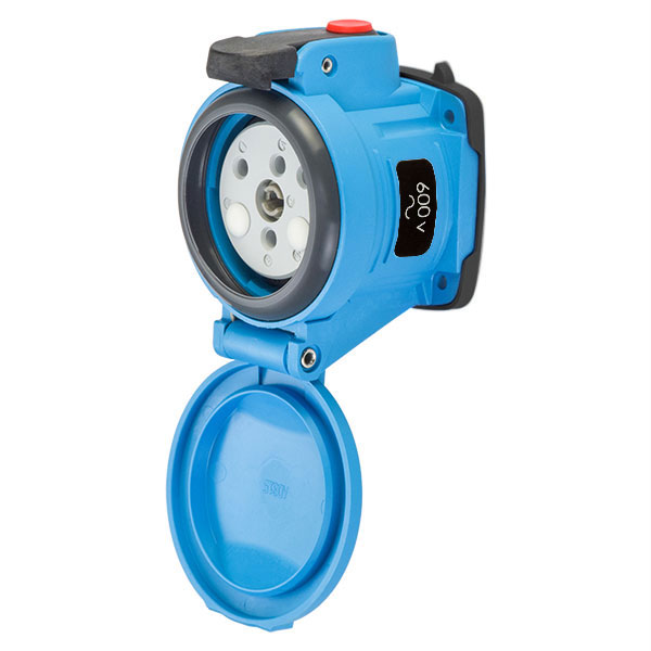 63-34142-972 - DSN30 RECEPTACLE POLY BLUE SIZE 2 TYPE 4X IP 69 2P+G 30A 600 VAC 60 Hz +2 AUX